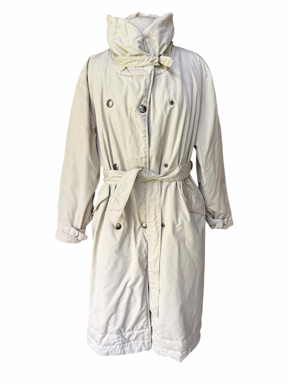 Late 80s/Early 90s Cyclone Double-Breasted Full Length Trench-Style Utility Coat